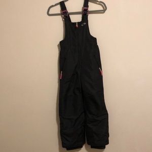 Champion girls snow bibs black size s (6-6x)